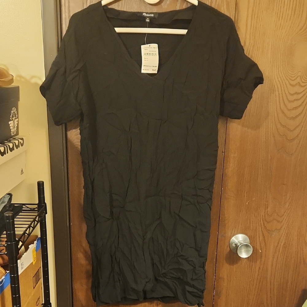 Madewell Black V-Neck Dress